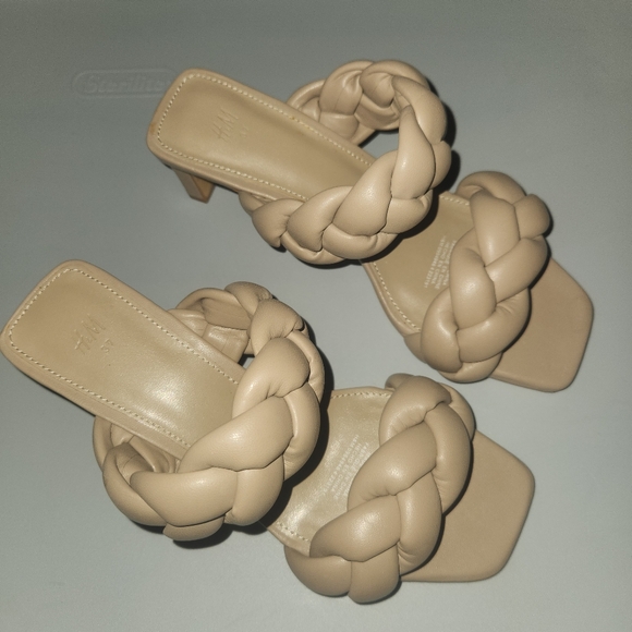 H&M Tan Braided Slip-in Sandals 6 - Picture 2 of 7